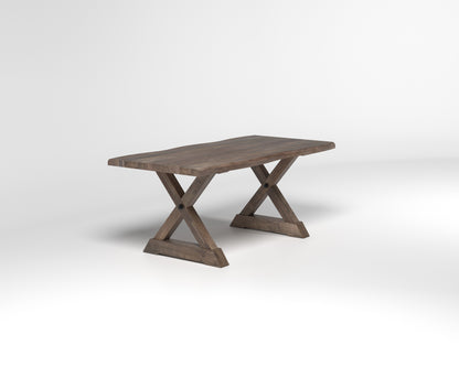 Nathan Acacia 72" Live Edge Dining Table - Tempest