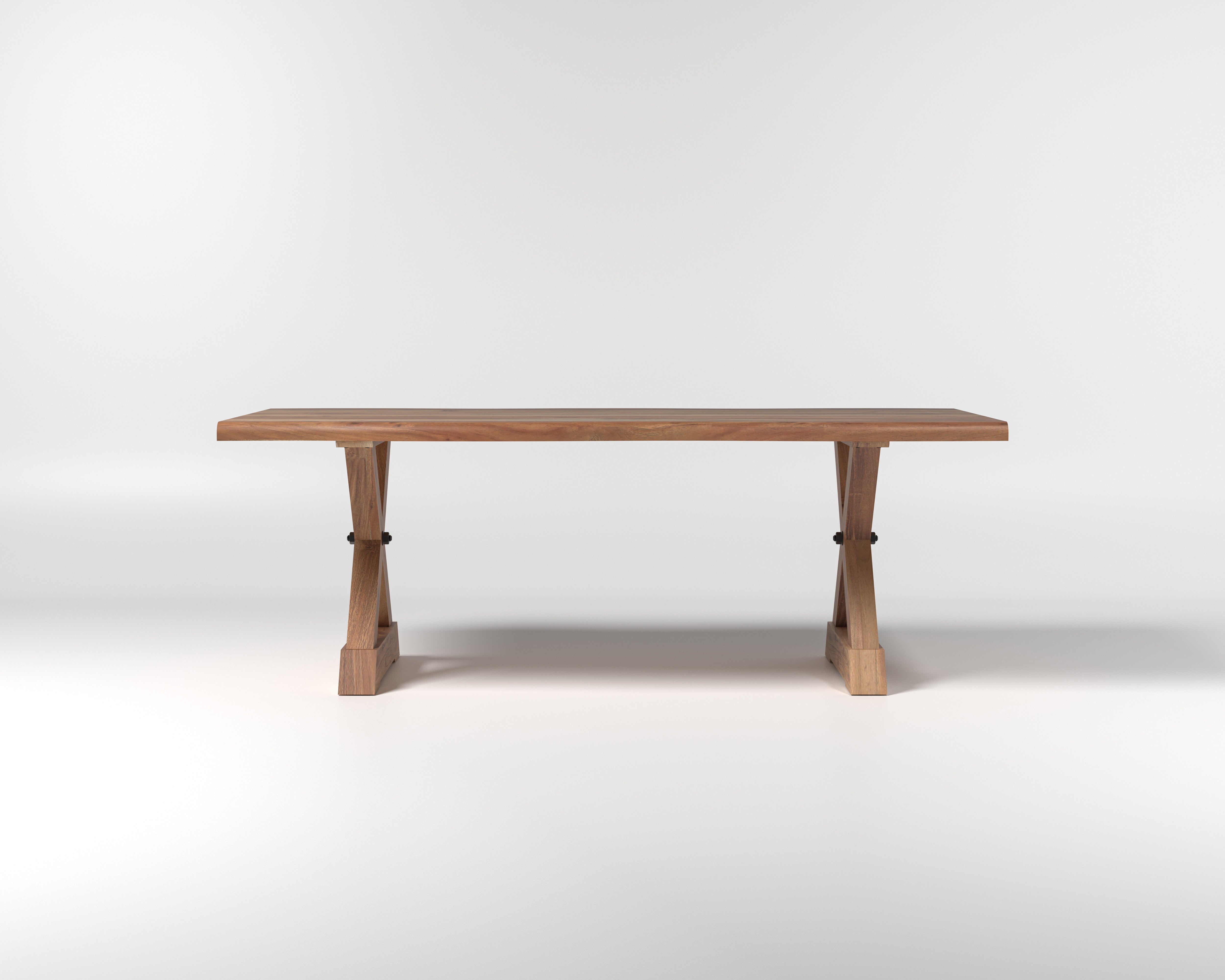 Nathan 84" Live Edge Dining Table - Honeycomb