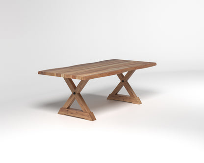 Nathan 84" Live Edge Dining Table - Honeycomb