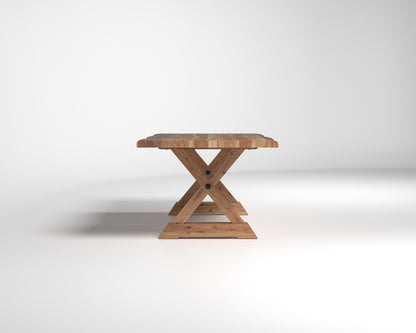 Nathan 84" Live Edge Dining Table - Honeycomb