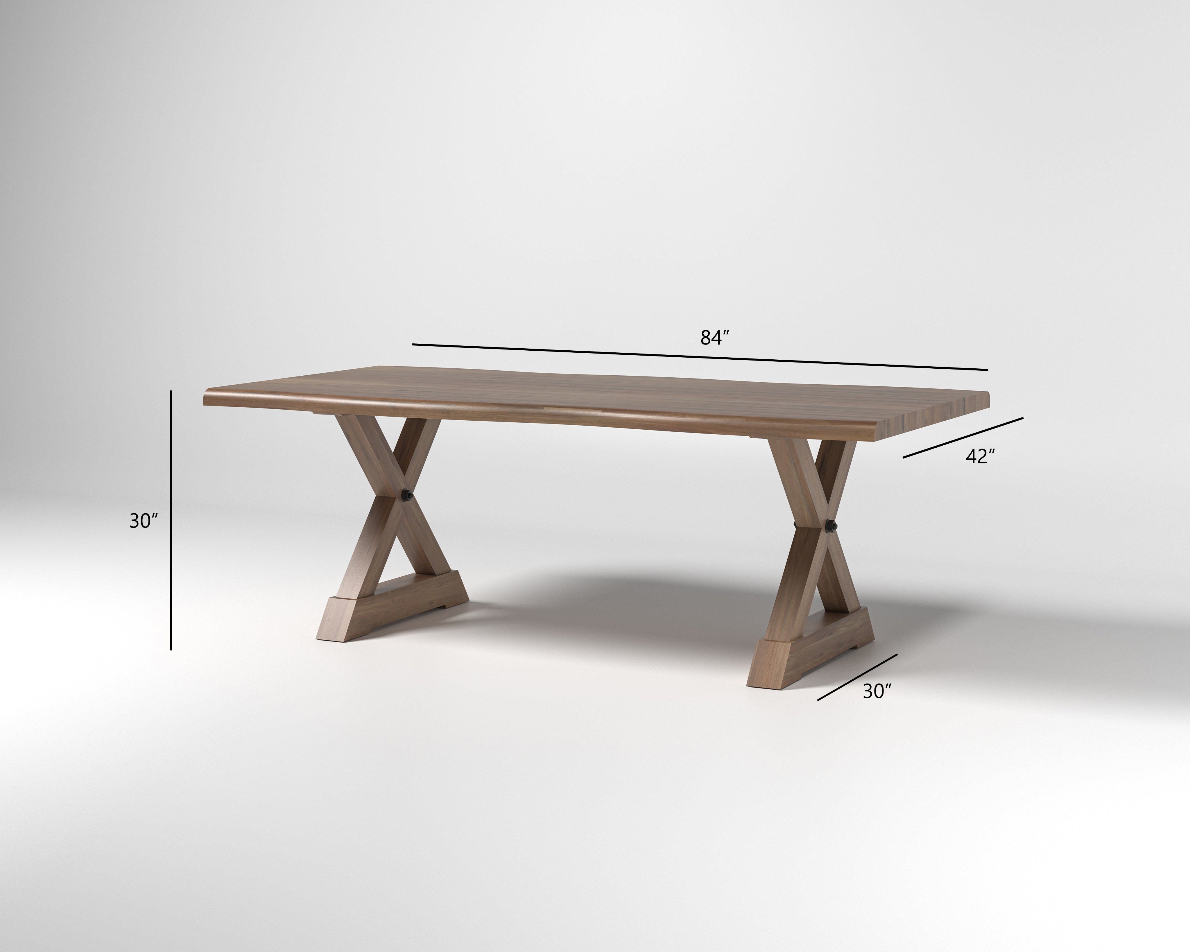 Nathan 84" Live Edge Dining Table - Woodland
