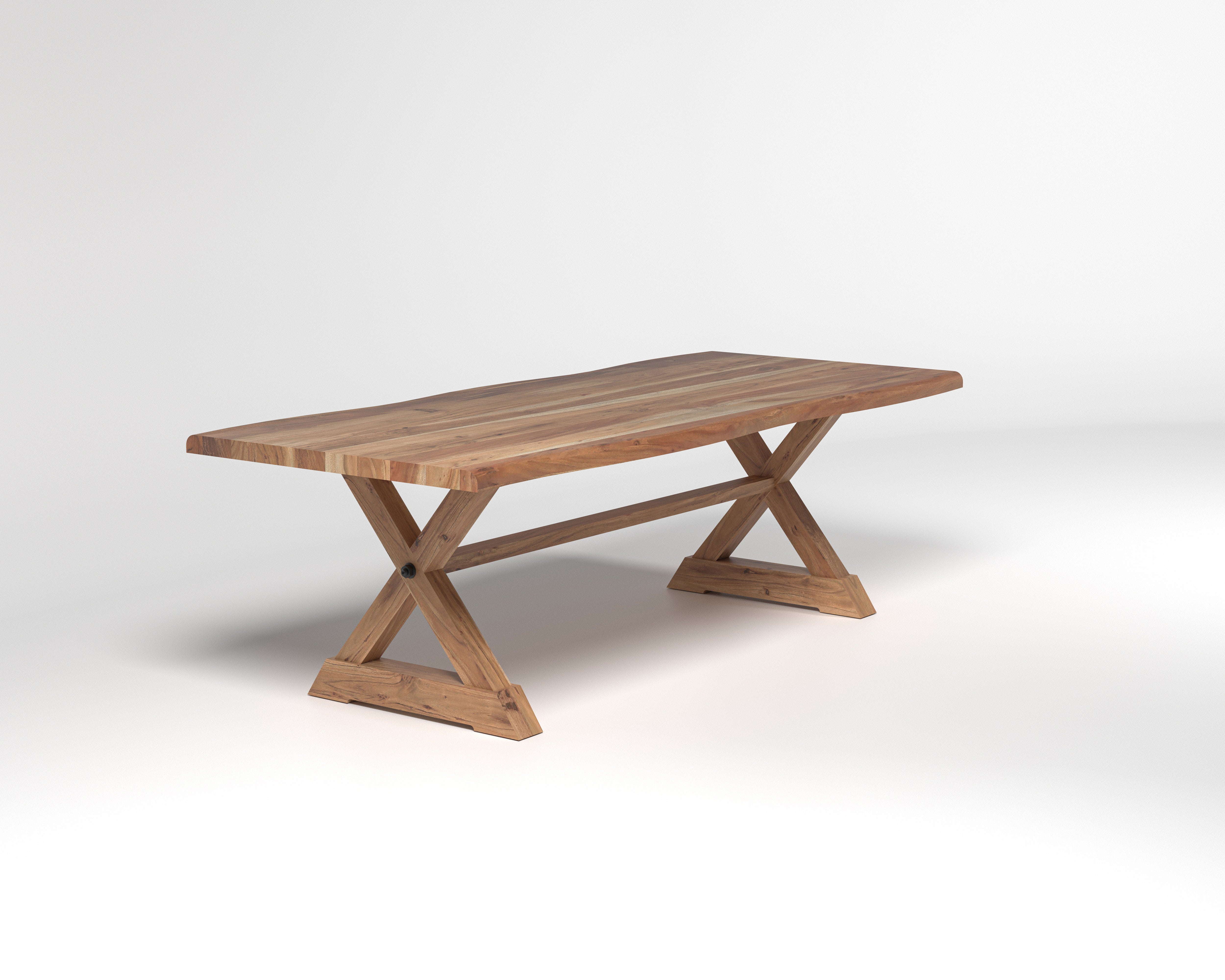 Nathan 96" Live Edge Dining Table - Honeycomb