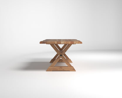 Nathan 96" Live Edge Dining Table - Honeycomb