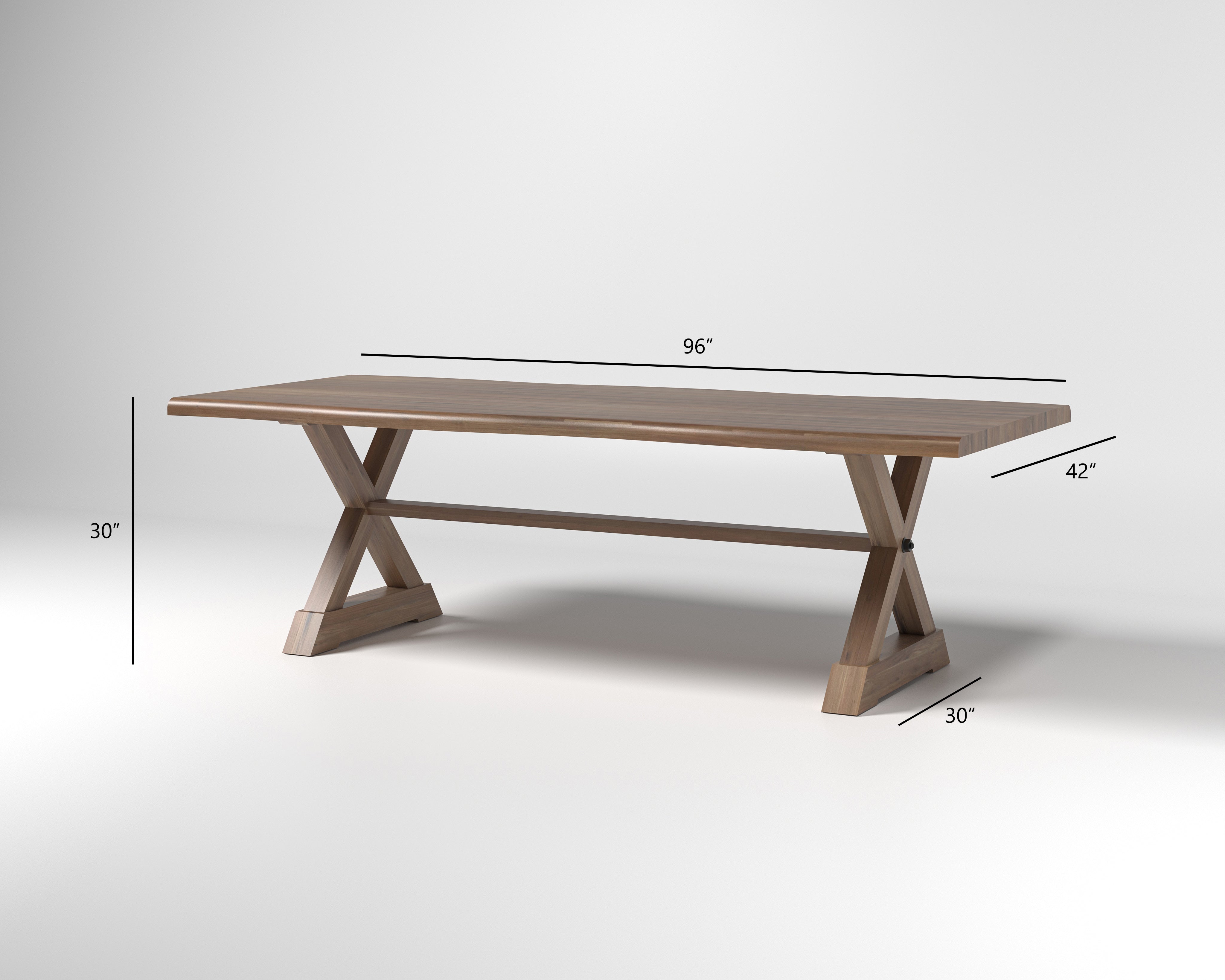 Nathan 96" Live Edge Dining Table - Woodland