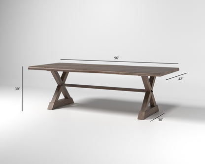 Nathan 96" Live Edge Dining Table - Tempest