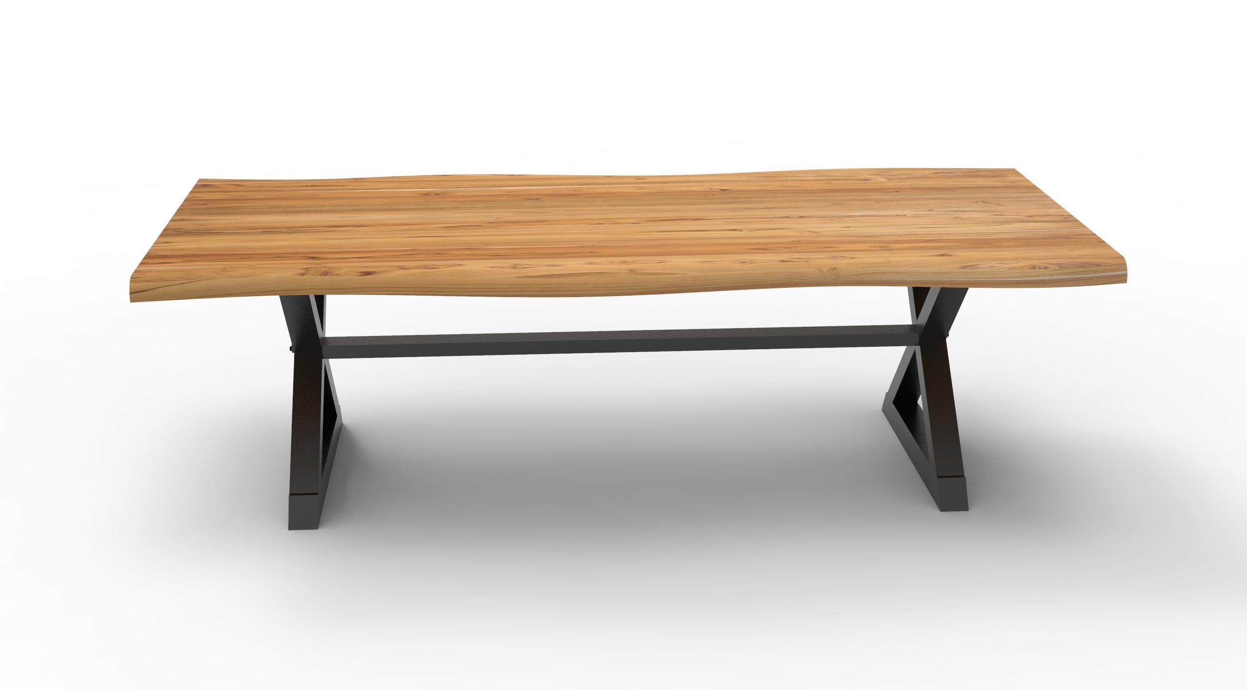 Bartholomew 96" Teak Live Edge Dining Table - Natural