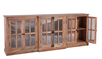 Billings 100" Breakfront 6 Door Sideboard - Natural