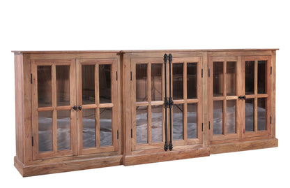 Billings 100" Breakfront 6 Door Sideboard - Natural