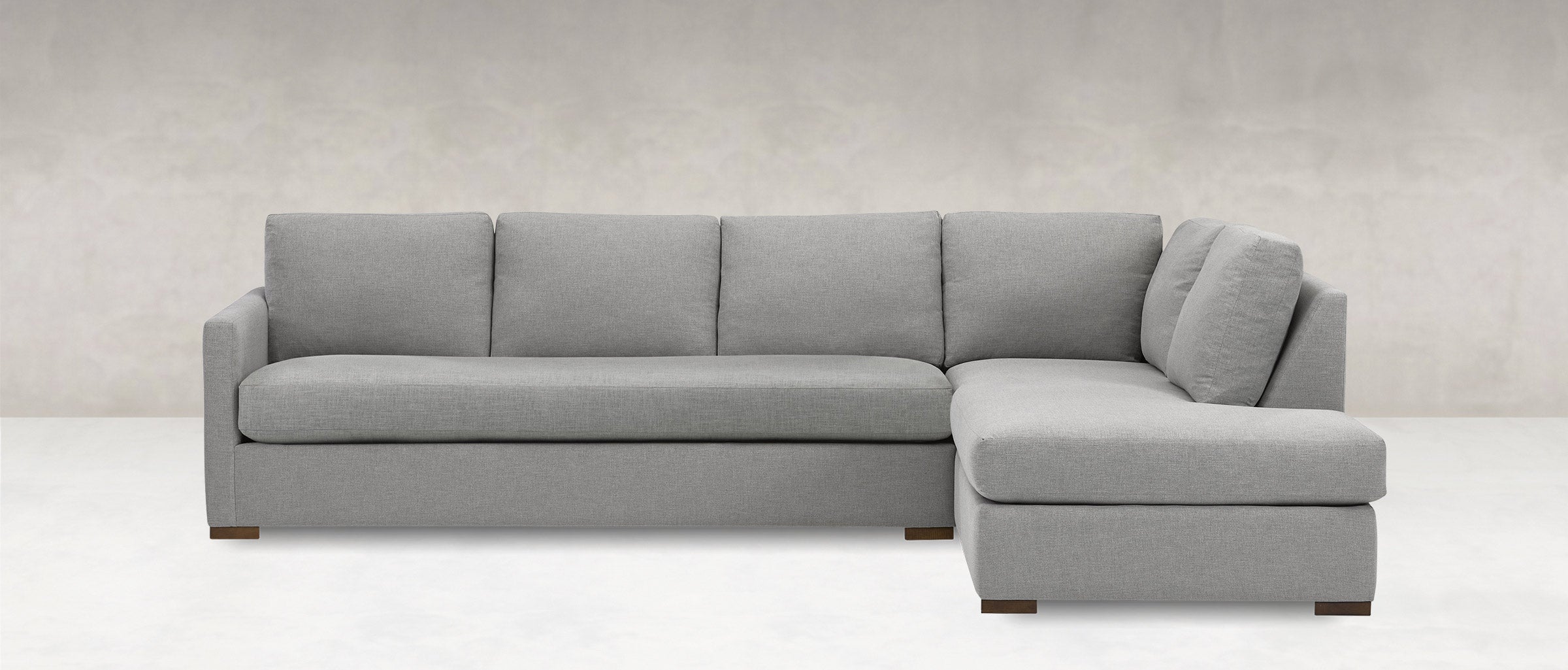 Kelly Express Ship 132" 3 Cushion Sofa + Bumper Chaise