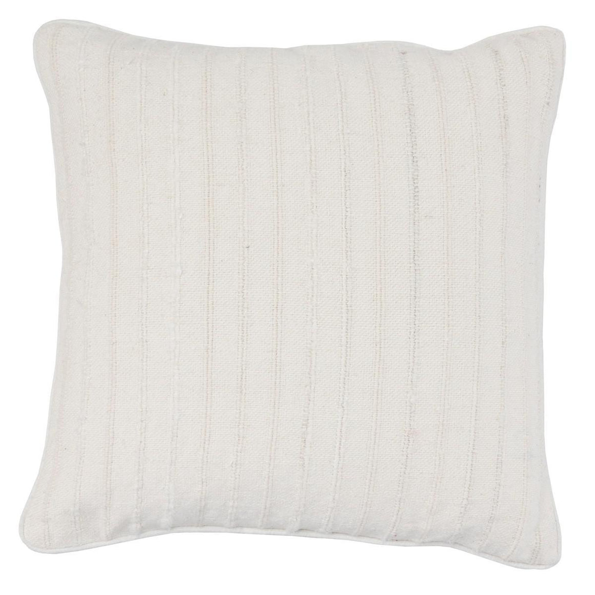 Morris 22" x 22" Belgian Flax Linen Pillow - White - Classic Carolina Home