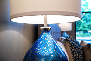 Elvis 36" Blue Mercury Glass Table Lamp - Classic Carolina Home