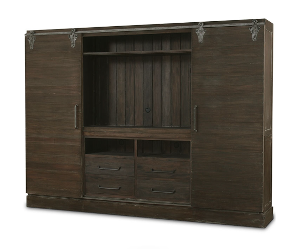 Sonoma 114" Entertainment Cabinet with Sliding Doors - Cocoa - Classic Carolina Home