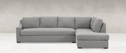 Hannah Express Ship 146" 2 Cushion Sofa + Bumper Chaise