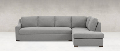 Hannah Express Ship 120" 2 Cushion Sofa + Bumper Chaise