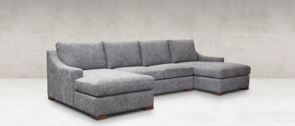 Hannah 159" Dual Chaise Sectional - Mink Metallic - Classic Carolina Home