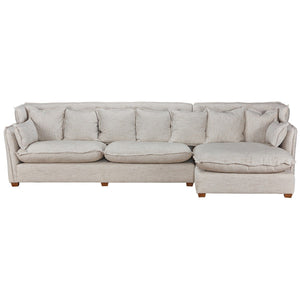 Lorelei 134" 3 Cushion Sofa + Right Arm Facing Chaise - Classic Carolina Home