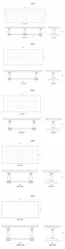 Weston 84" Mahogany Dining Table - Cocoa - Classic Carolina Home