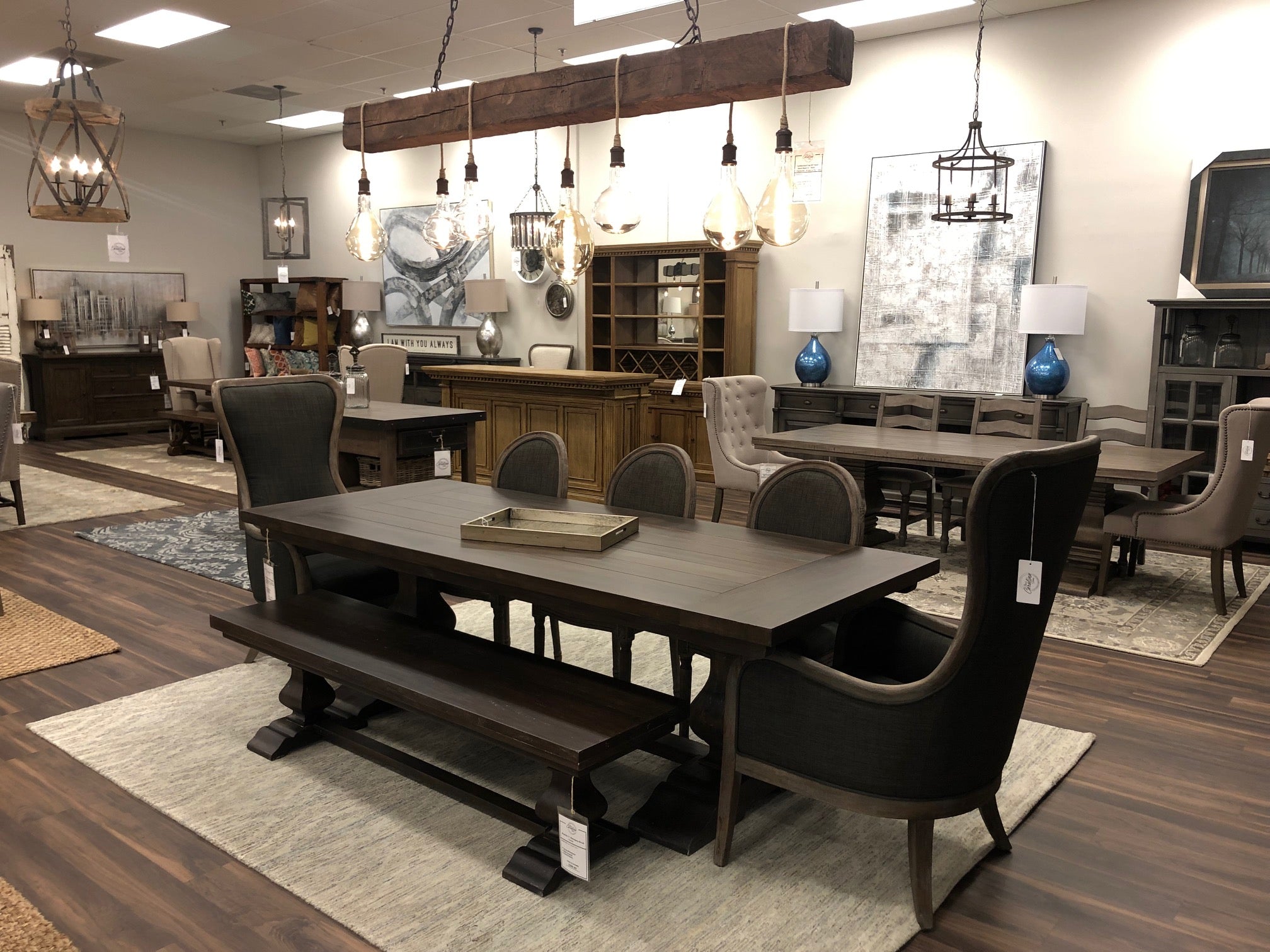 Weston 96" Mahogany Dining Table - Cocoa - Classic Carolina Home