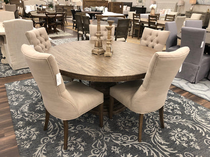 Branson 63" Round Dining Table - Brown Wash - Classic Carolina Home