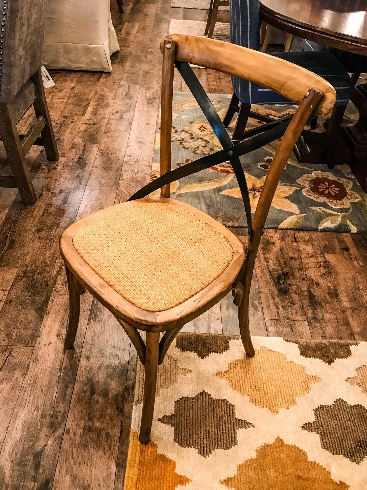 Brady X-Back Chair - Medium Brown - Classic Carolina Home