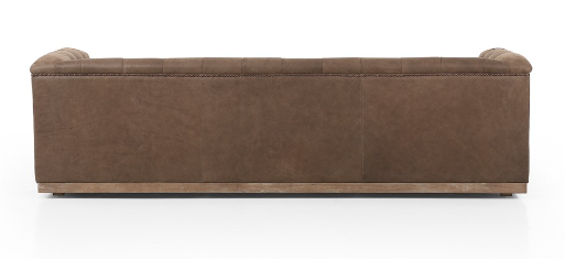 Maxine 95" Top Grain Leather Tufted Sofa - Earth - Classic Carolina Home