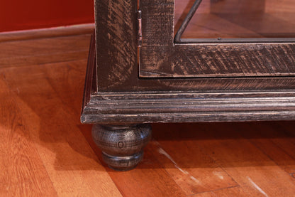 Valeria 71" 4 Door 3 Drawer Sideboard - Charcoal - Classic Carolina Home