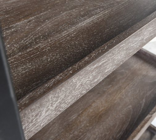 Evan 30" Wood + Iron Single Bookshelf - Classic Carolina Home