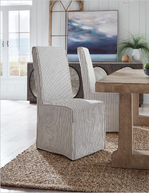 Ariel Side Chair - Linen Stripe - Classic Carolina Home