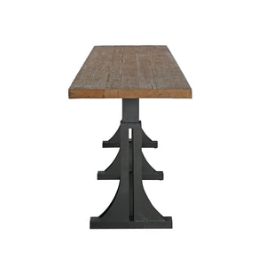 Imilda 118" Reclaimed Pine + Wrought Iron Gathering Table - Classic Carolina Home