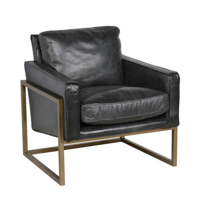 Kentona Top Grain Leather Club Chair - Classic Carolina Home