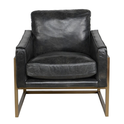 Kentona Top Grain Leather Club Chair - Classic Carolina Home