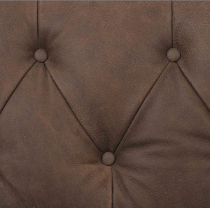 Maxine 95" Top Grain Leather Tufted Sofa - Earth - Classic Carolina Home
