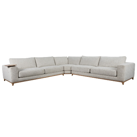 Raymond 133" 5 Cushion Sectional - Sand - Classic Carolina Home