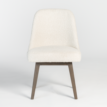 Zack Dining Chair - Cotton + Brown - Classic Carolina Home