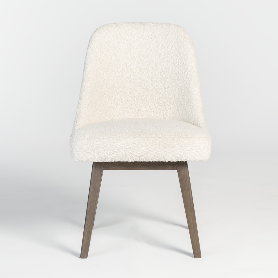 Zack Dining Chair - Cotton + Brown - Classic Carolina Home