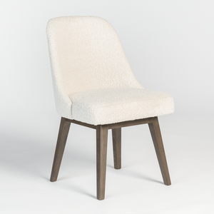 Zack Dining Chair - Cotton + Brown - Classic Carolina Home