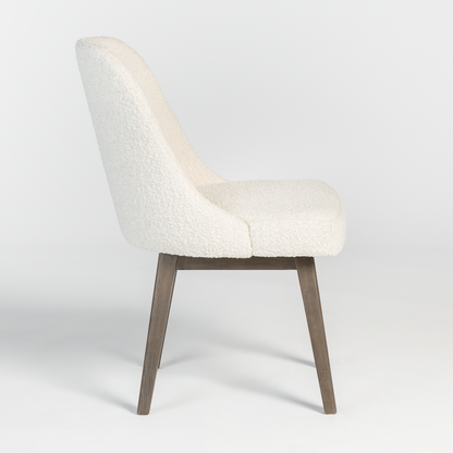 Zack Dining Chair - Cotton + Brown - Classic Carolina Home