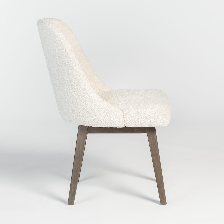 Zack Dining Chair - Cotton + Brown - Classic Carolina Home