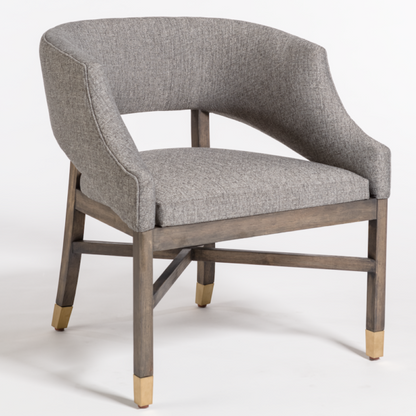 Wyman Dining Chair - Tweed + Beechwood - Classic Carolina Home