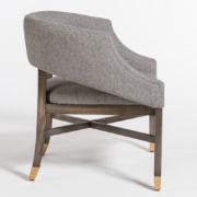 Wyman Dining Chair - Tweed + Beechwood - Classic Carolina Home