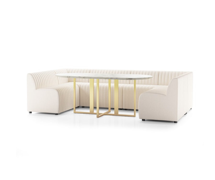 August U-Shape Dining Banquette - Capri Oatmeal