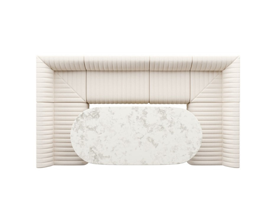August U-Shape Dining Banquette - Capri Oatmeal