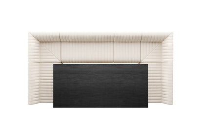 August U-Shape Dining Banquette - Capri Oatmeal