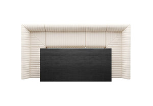 August U-Shape Dining Banquette - Capri Oatmeal