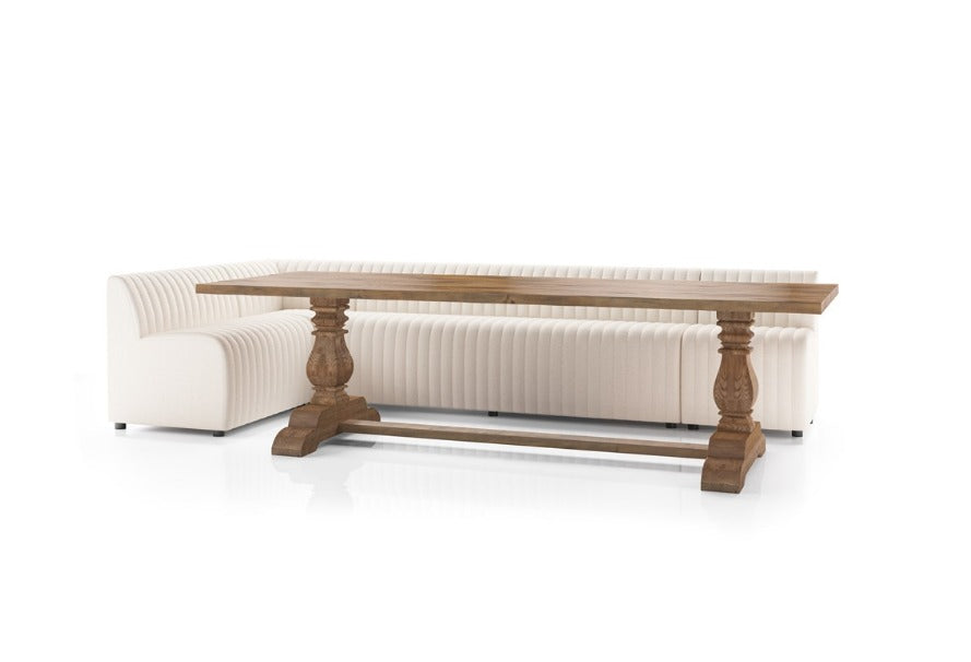 August L-Shape Dining Banquette - Capri Oatmeal