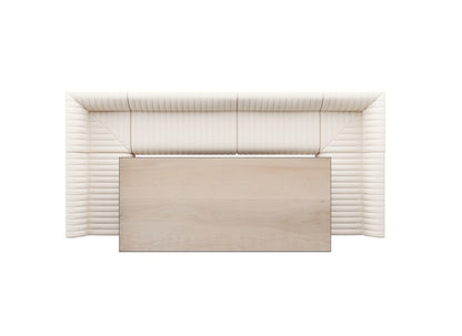 August U-Shape Dining Banquette - Capri Oatmeal