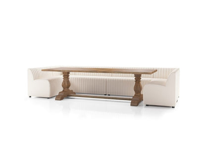 August U-Shape Dining Banquette - Capri Oatmeal