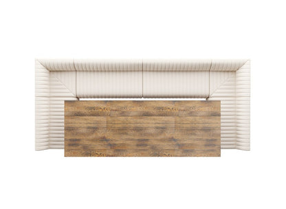August U-Shape Dining Banquette - Capri Oatmeal