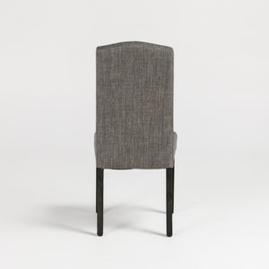 Benedict Upholstered Dining Chair - Charcoal Tweed + Ebony - Classic Carolina Home