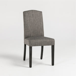 Benedict Upholstered Dining Chair - Charcoal Tweed + Ebony - Classic Carolina Home